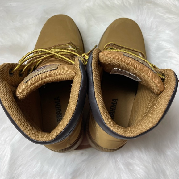 Brahma Combustion Steel Toe Work Boots Tan - Picture 8 of 12